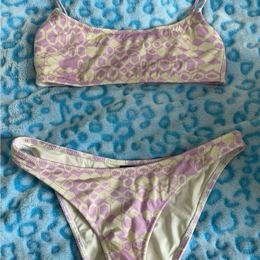 Purple triangl bikini set